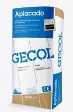 Adhesivo cementoso monocomponente, GECOL Aplacado de Gecol. Blanco. 25 kg